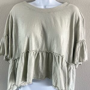 Altar'd State Mint Green Ruffle Top – Size Large